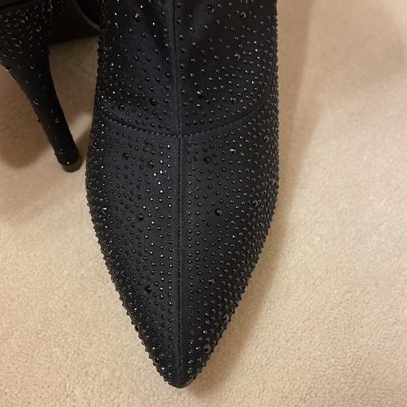 TOP MODA BLACK BEADED BOOTIE size 9 - Picture 5 of 13